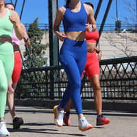 MID-NECK SPORTS BRA // BLUEBERRY