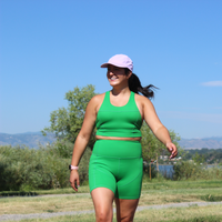 MID-NECK SPORTS BRA // LUCKY CLOVER