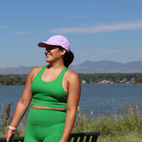 MID-NECK SPORTS BRA // LUCKY CLOVER