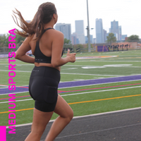 MID-NECK SPORTS BRA // ONYX