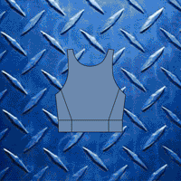 HIGH-NECK SPORTS BRA // BLUE STEEL