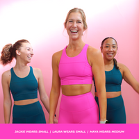 MID-NECK SPORTS BRA // HOT PINK