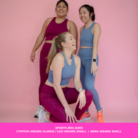 HIGH-NECK SPORTS BRA // RASPBERRY