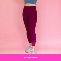 HIGH-RISE LEGGING 25" // RASPBERRY