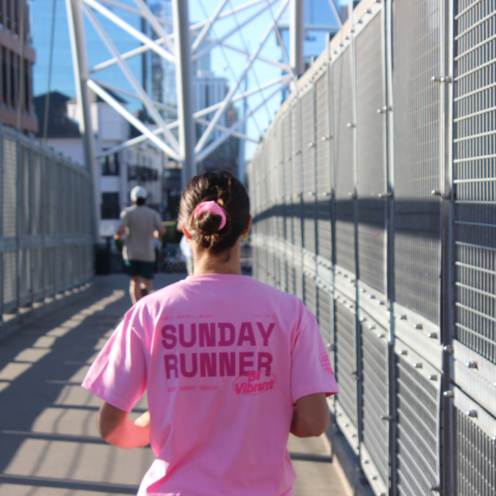 SUNDAY RUNNER TEE // BUBBLEGUM PINK