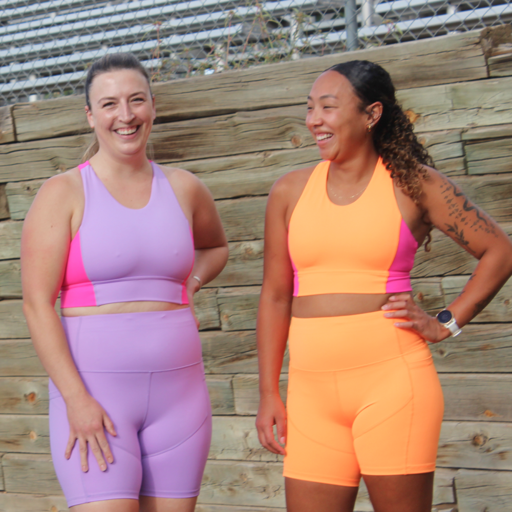 DUO SPORTS BRA // ORANGE TAFFY