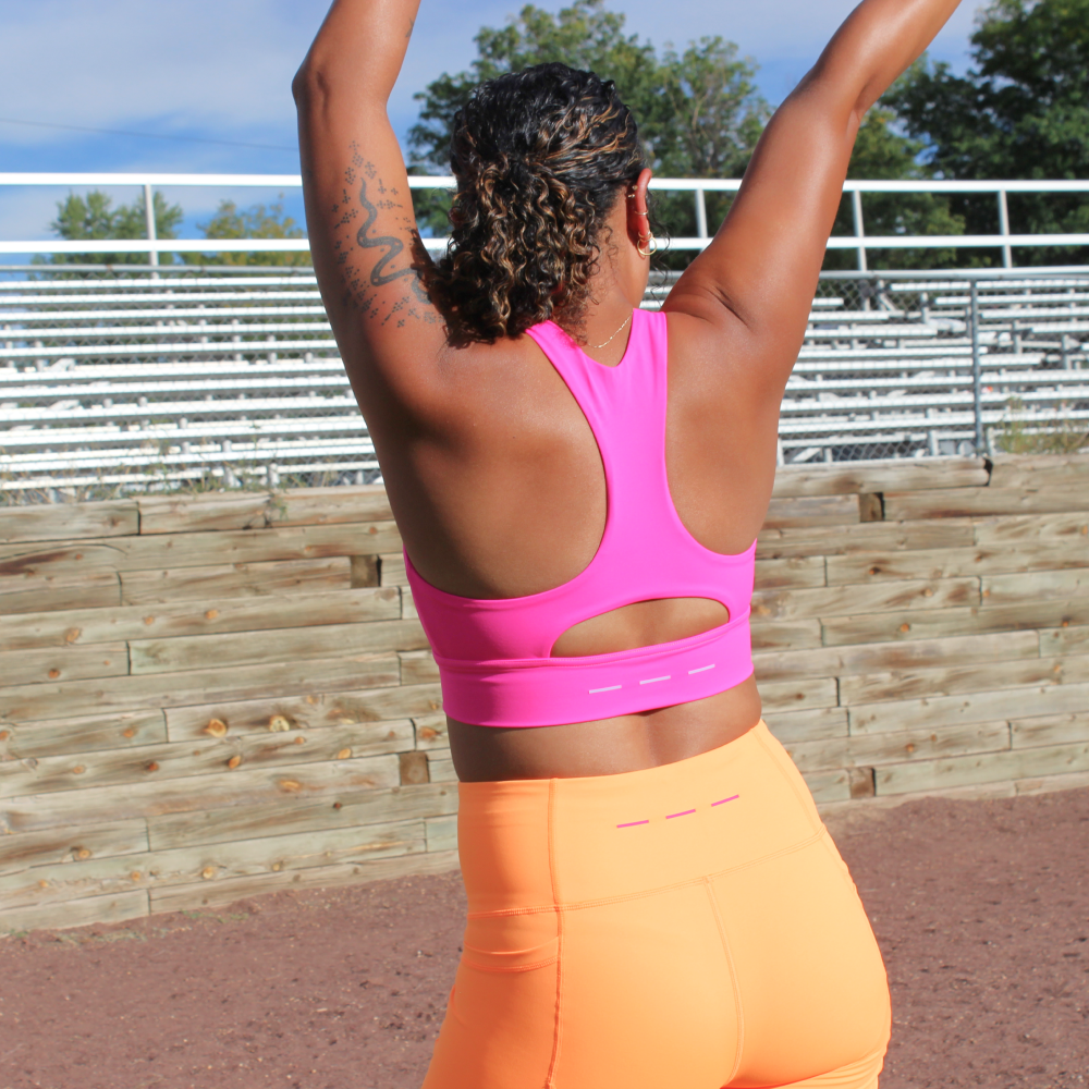 DUO SPORTS BRA // ORANGE TAFFY