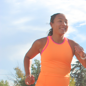 HIGH-NECK TANK TOP // ORANGE TAFFY