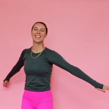LONG SLEEVE RUN SHIRT // DEEP GREEN