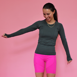 LONG SLEEVE RUN SHIRT // DEEP GREEN
