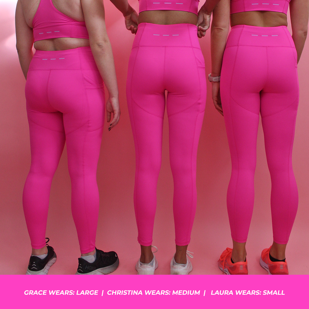 Hot pink 2025 running leggings